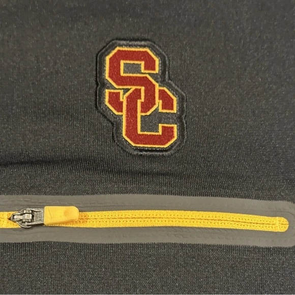 Nike On Field USC Trojans Long Sleeve Interlock Coach’s 1/2 Zip Jacket Sweater - Picture 3 of 6